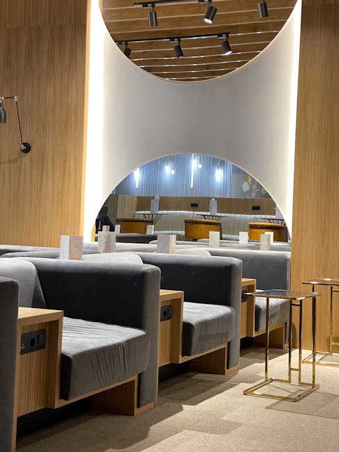 Contemporary airport lounge